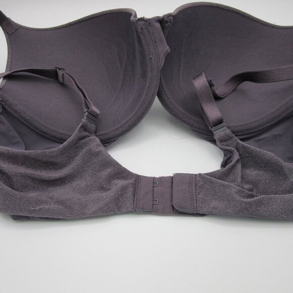 Victoria Secret t-shirt Push Up Full Coverage Bra 36C Dark Purple Glitter - Picture 4 of 5